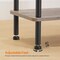 Greige 3-Tier Side Table Particleboard Metal Adjustable Feet Minimalist Design